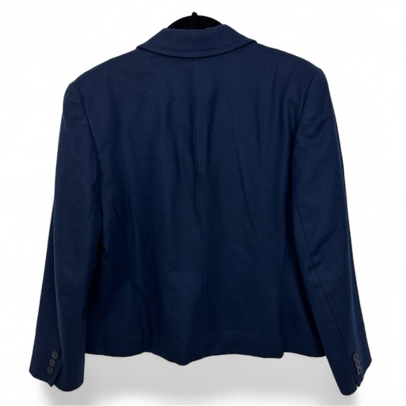 Pendleton Blazer Navy Blue Classic Cut 1 Button Hip Length Size 10 - Picture 2 of 7